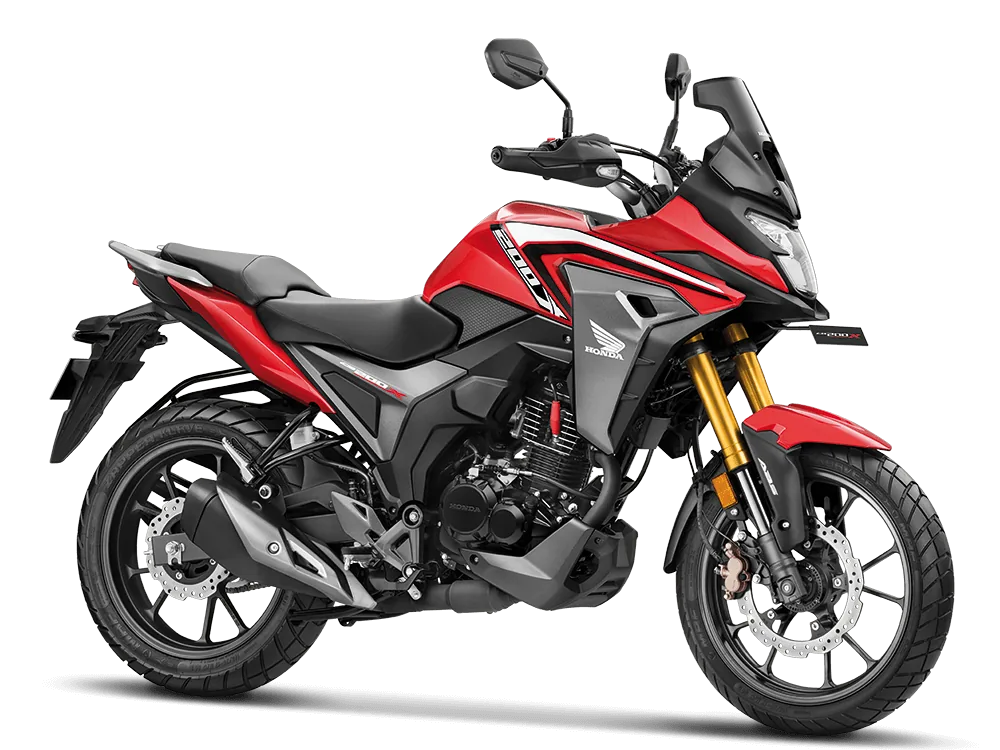 Red Honda CB200X motorcycle
